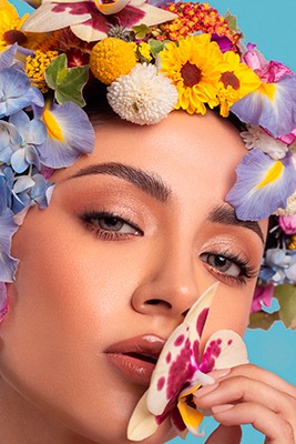 sesión foto floral revista